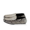 Python Leather Moccasin Shoes, Natural