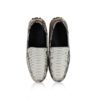 Python Leather Moccasin Shoes, Natural