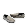 Python Leather Moccasin Shoes, Natural