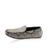 Python Leather Moccasin Shoes, Natural