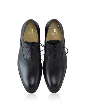 Calf Leather Oxford Shoes, Matte Black
