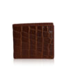 Crocodile Belly Leather Wallet, Brown