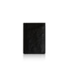 Ostrich Leather Vertical Card Holder, Black