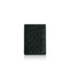 Ostrich Leather Vertical Card Holder, Green