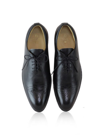 Oxford Calf Leather Dress Shoes, Black