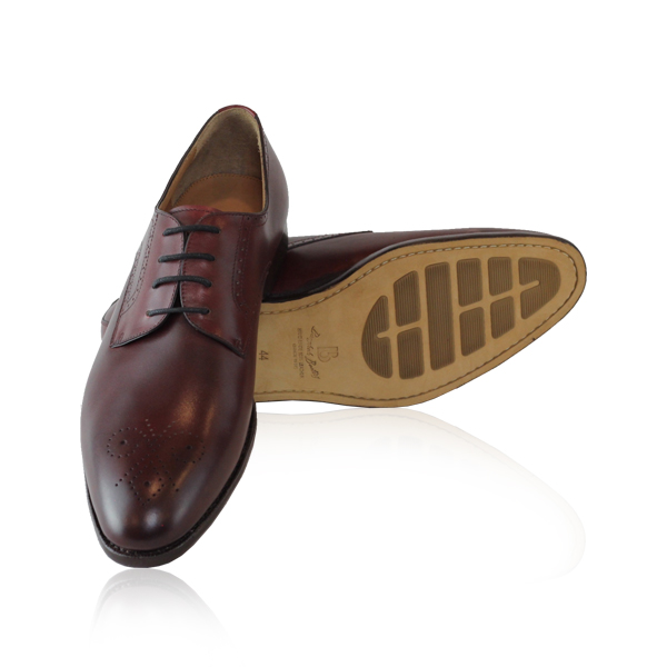 Oxford Calf Leather Dress Shoes, Wine