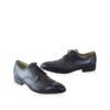 Oxford Navy Blue & Black Calf Leather Brogue Shoes