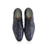 Oxford Navy Blue & Black Calf Leather Brogue Shoes