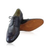 Oxford Navy Blue & Black Calf Leather Brogue Shoes