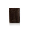 Sea Snake Leather Vertical Card Holder, Brown