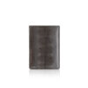 Sea Snake Leather Vertical Card Holder, Grey & Black