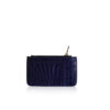 Baby Wallet With Card Side Crocodile Leather, Dark Blue