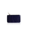 Baby Wallet With Card Side Crocodile Leather, Dark Blue