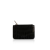 Baby Wallet With Card Side Crocodile Leather, Matte Black