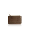 Baby Wallet With Card Side Crocodile Leather, Matte Brown