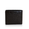 Crocodile Belly Leather Wallet, Matte Black