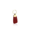 Key Chain Paddle Crocodile Belly Leather, Shiny Burgundy