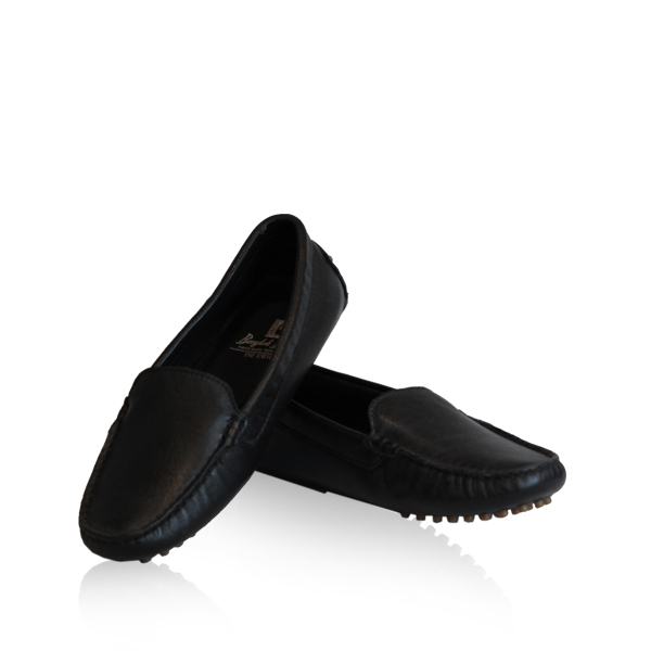 Lamb Leather Casual Women Shoes, Black
