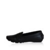 Lamb Leather Loafer Shoes, Black