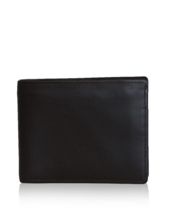 Lamb Leather Wallet, Matte Dark Brown