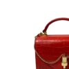 LIPSA Matte Red Crocodile Belly Leather Handbag Size 21