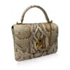 LIPSA Natural Python Back Leather Handbag Size 21