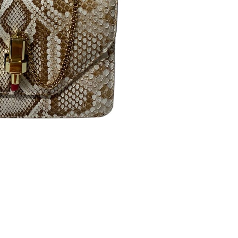 LIPSA Natural Python Back Leather Handbag Size 21