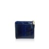 Sea Snake Leather Navy Blue Zipper Coin Purse