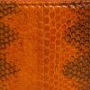 Sea Snake Leather Orange And Black Zipper Coin Purse