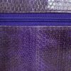 Sea Snake Leather Purple And Black Zipper Coin Purse