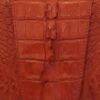 FAIRY SQUARE Red Crocodile Tail Leather Clutch Bag Size 28