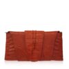 FAIRY SQUARE Red Crocodile Tail Leather Clutch Bag Size 28