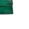 GOLDMAS Shiny Two Tone Green Limited Crocodile Handbags Size 25