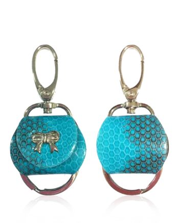 Key Chain Sea Snake Turquoise And Black