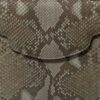 MARYAS Grey & Black Python Back Leather Handbag Size 25