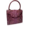 MARYAS Matte Pink Python Belly Leather Handbag Size 21