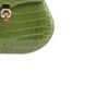 VIRANDA Baby Shiny Light Green Crocodile Belly Leather Handbag Size 25