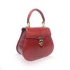 VIRANDA Baby Shiny Red Crocodile Belly Leather Handbag Size 21