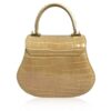 VIRANDA Shiny Beige Crocodile Belly Leather Handbag Size 25