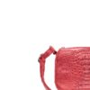 Arale Bag Crocodile Hornback Leather Sling Bag Red Size 25 cm