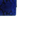 FIGARO Python Back Leather Handbag Blue & Black Size 25