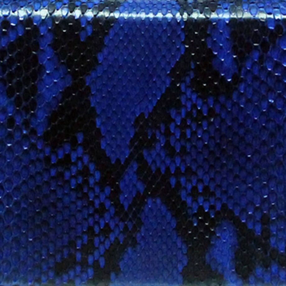 FIGARO Python Back Leather Handbag Blue & Black Size 25