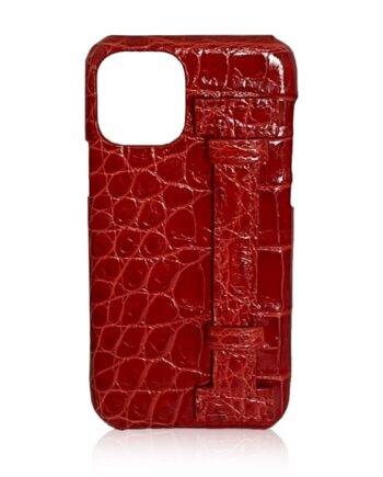 iPhone 12 Crocodile Belly Leather Case With Handle