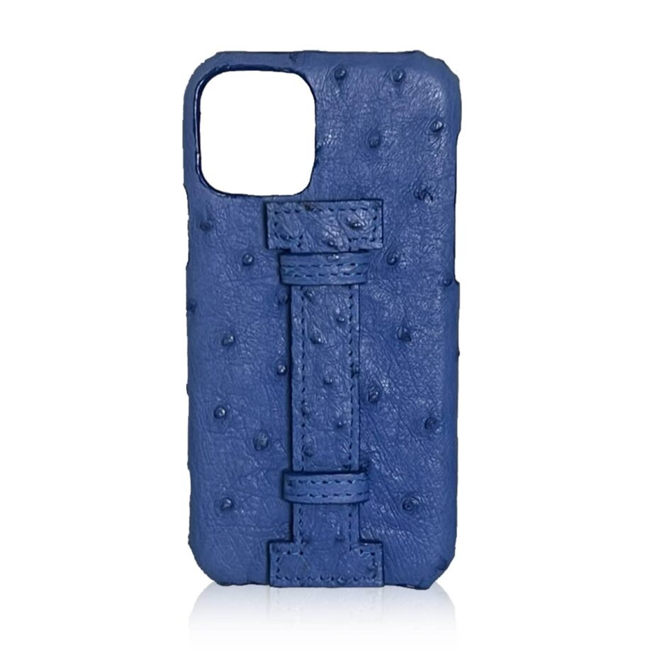 iPhone 12 Ostrich Leather Case With Handle