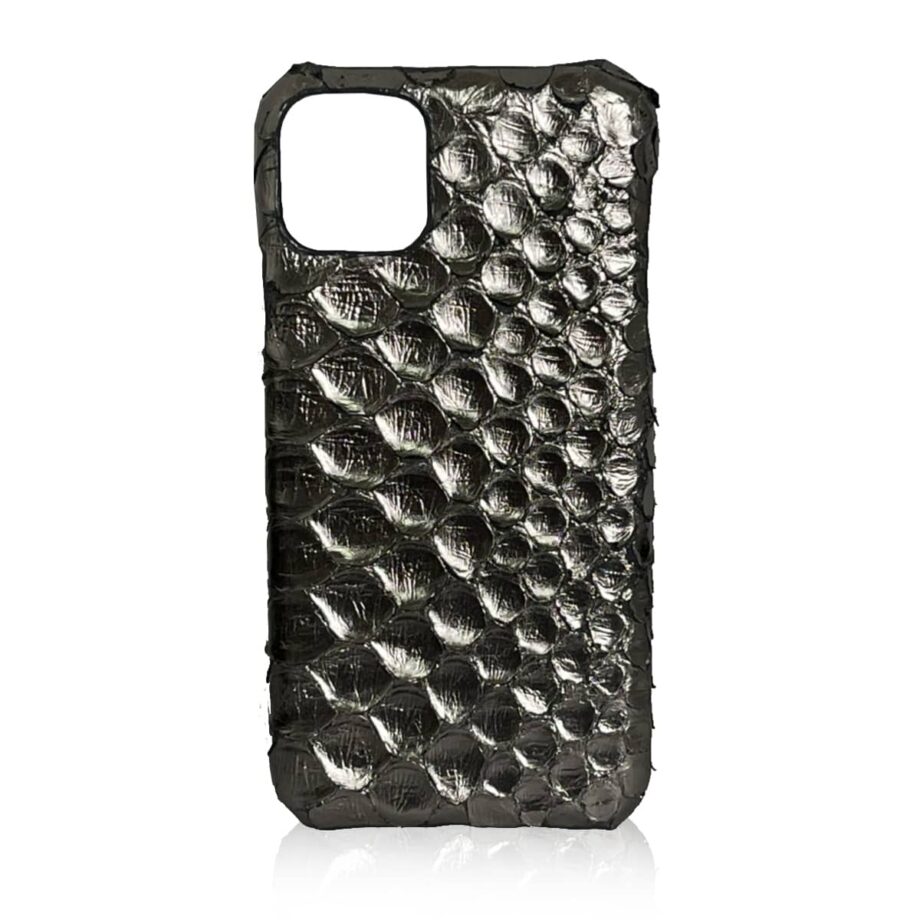 iPhone 12 Python Belly Leather Case Shiny Color