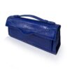 FURI Crocodile Skin Clutch Bag Matte Royal Blue 30 cm
