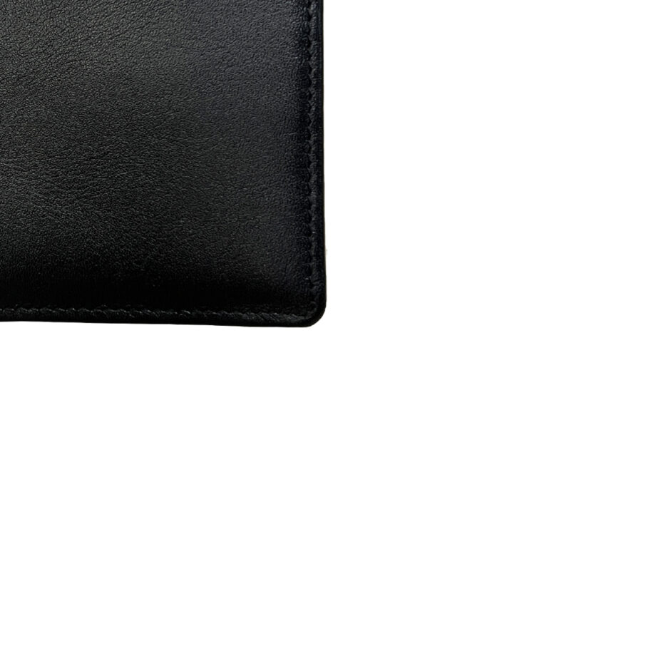 Lamb Leather Wallet Matte Black Size 10.5 cm