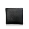 Lamb Leather Wallet Matte Black Size 10.5 cm