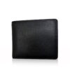 Lamb Leather Wallet Matte Black Size 12 cm