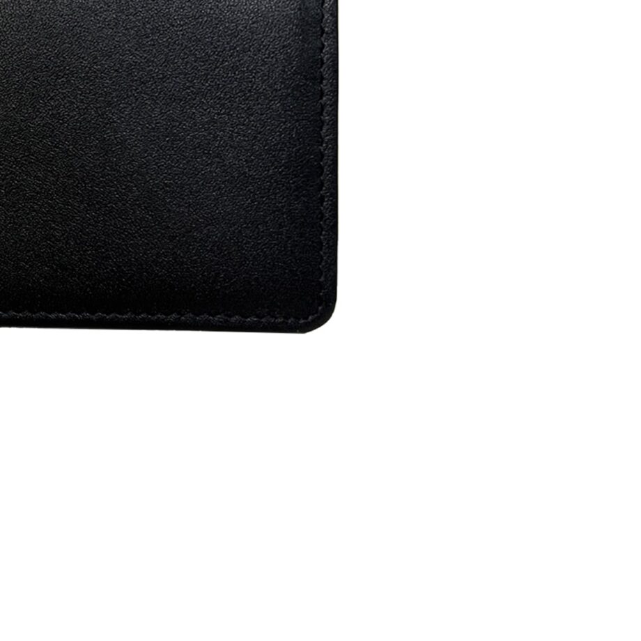 Lamb Leather Wallet Matte Black Size 12 cm